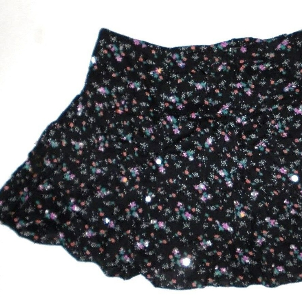 Sequins Lined Drawstring Waist Skirt - image 1